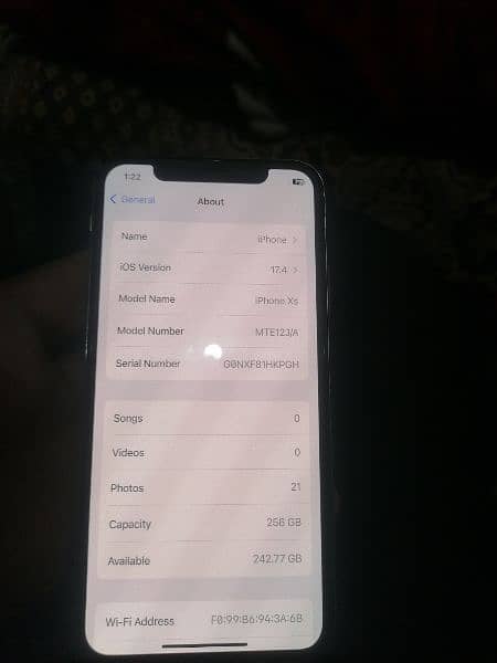 IPhone xs 256GB only mbl 9