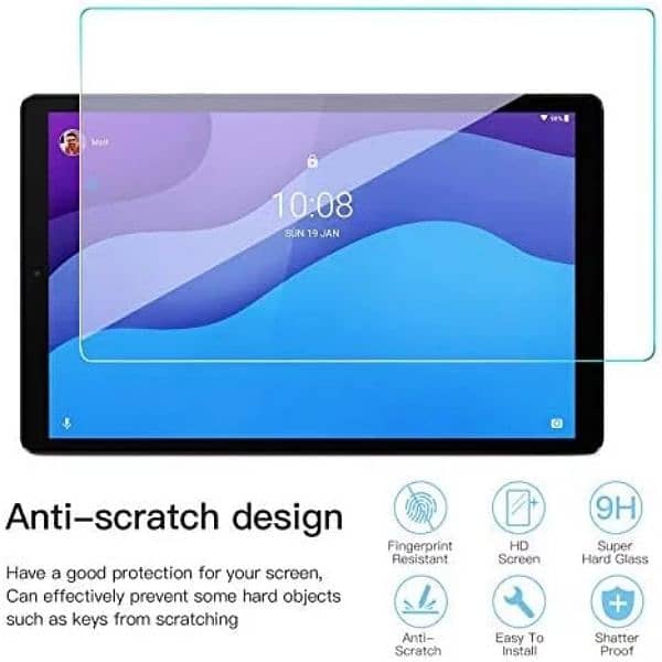 LENOVO TABLET M10 HD 2ND GEN BACK COVER AND GLASS PROTECTOR 3