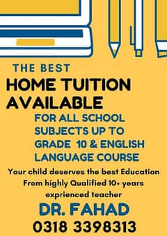 Best Home Tutor For All School Subjects