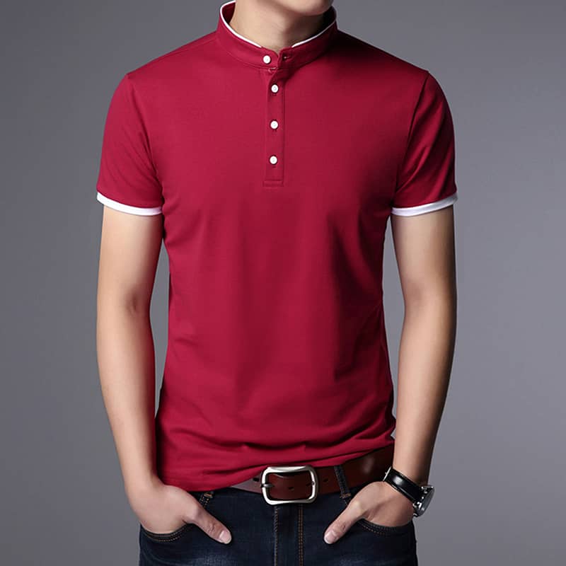 Men's Business Casual Polo Short Sleeve T-shirt 1