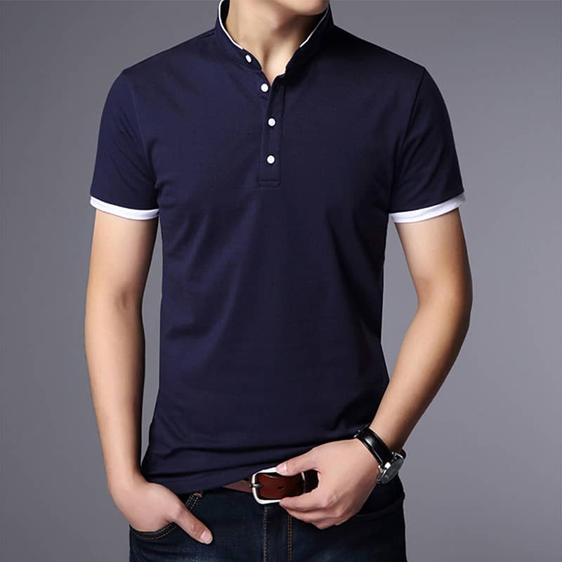 Men's Business Casual Polo Short Sleeve T-shirt 2