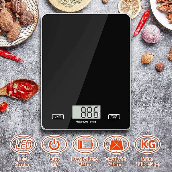 Meromore Food Kitchen Scale, Digital Weight Scales Grams and Oz 3