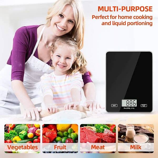 Meromore Food Kitchen Scale, Digital Weight Scales Grams and Oz 5