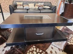 used center table with side drawers