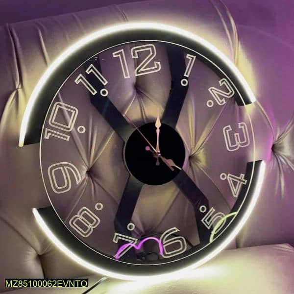 modern style x neon ambient light clock 0