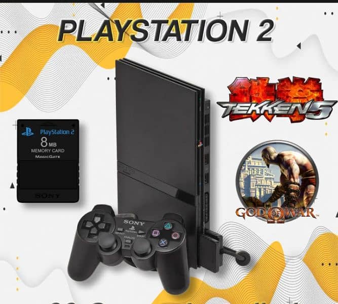 Playstation 2 with one Controller 2