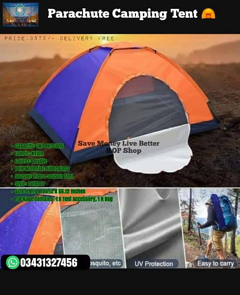 Parachute Camping Tent High Standard Quality 2