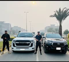 Vip Protocol Guards, Bouncers, Rent A Car Islamabad Bentley, V8, Prado