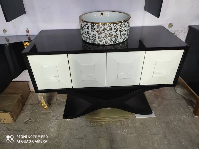 designer pvc and Corian  vanities with led Mirrorss 0