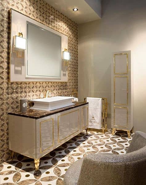 Vanity Basin Commode LEDShower set Bathroom accessories 15