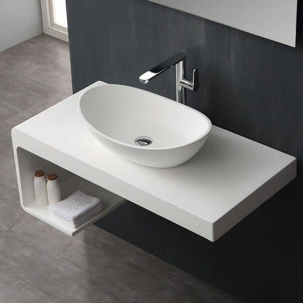 designer pvc and Corian  vanities with led Mirrorss 19