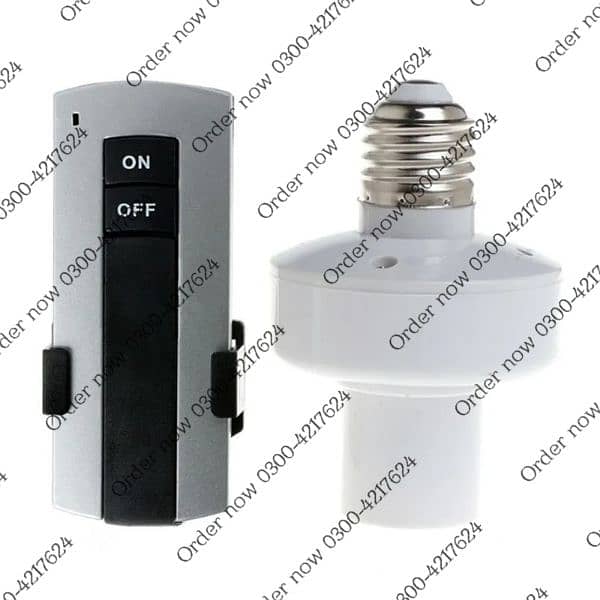 10M Wireless Remote Control Switch ON OFF E27 Screw LED lamp Bas 3
