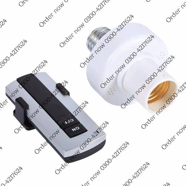10M Wireless Remote Control Switch ON OFF E27 Screw LED lamp Bas 4