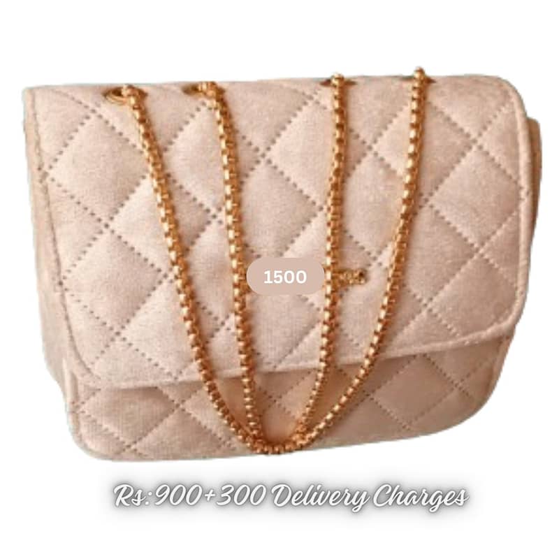 Stylish hand bags for girls | Velvet Ladies handbas | Medium handbag. 4