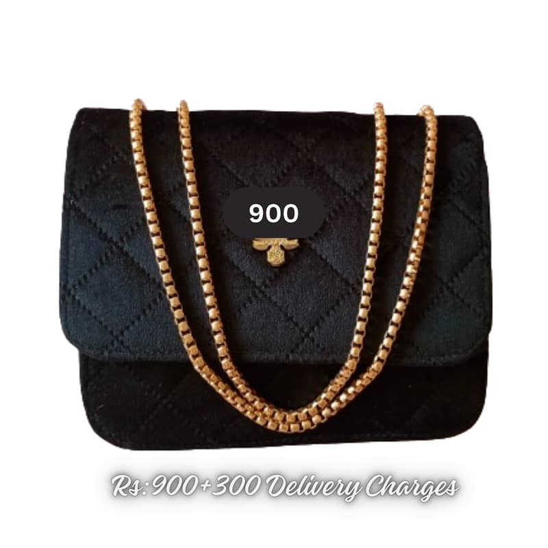 Stylish hand bags for girls | Velvet Ladies handbas | Medium handbag. 5