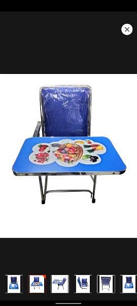 Foldable Study/ Eating Chair for kids - blue 2