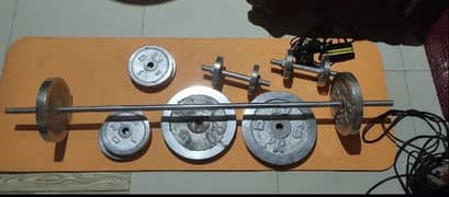 Gym plates and bentch press rod