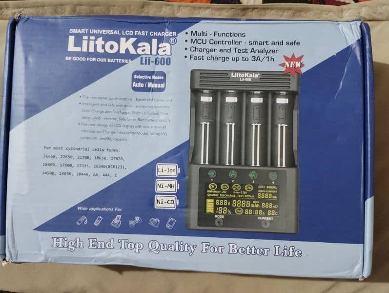 Liitokala lii-600 smart universal LCD fast charger multi function 0