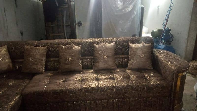 L Shape Turkish Fabric sofa 1