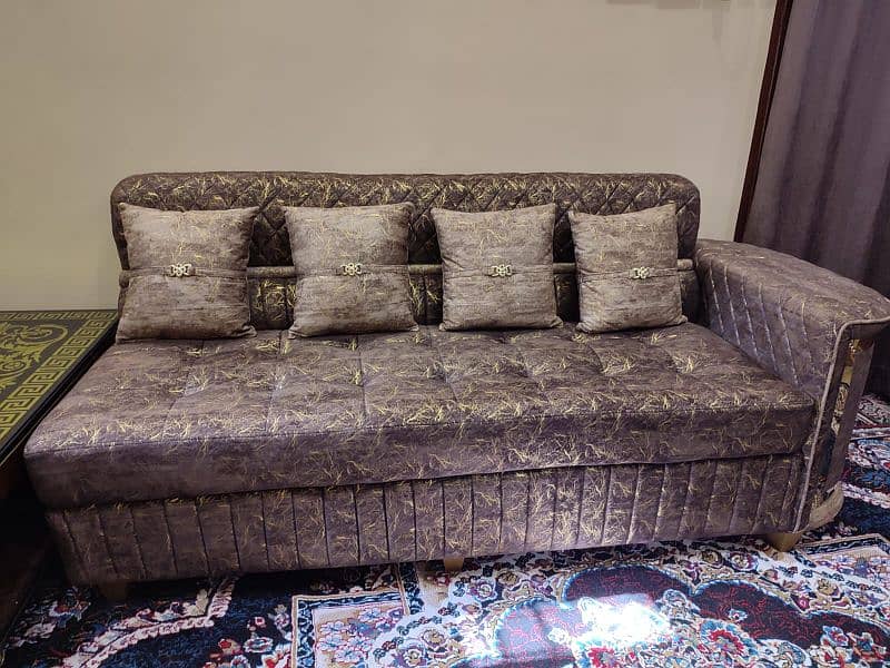 L Shape Turkish Fabric sofa 9