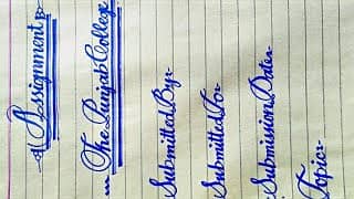 Handwriting assignment work 0