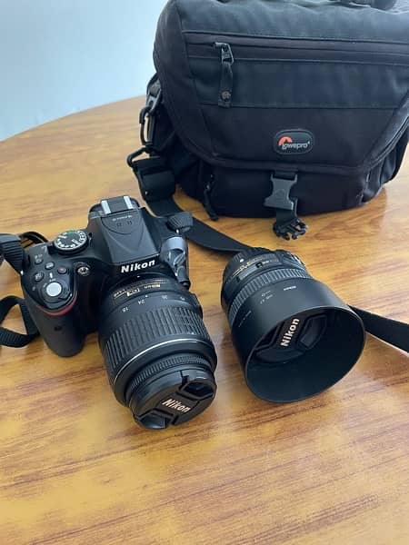 Nikon D5200 DSLR Camera with 02 Lens (18-55 and 50 mm) + Lowepro Bag 3