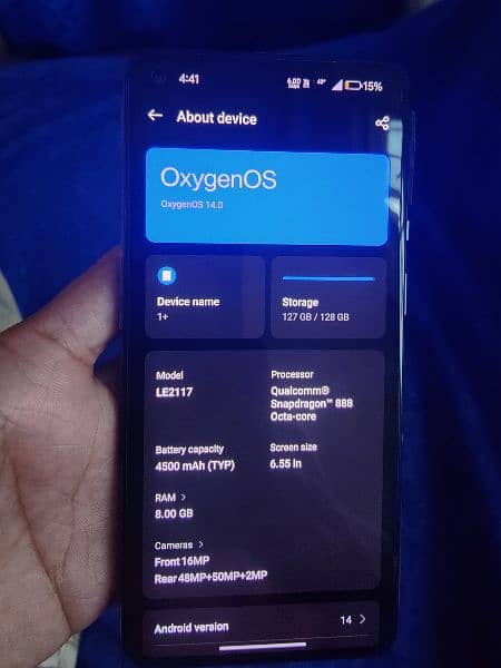 Oneplus 9 8/128 Android 14 9.5/10 condition water pack urgent sale 3