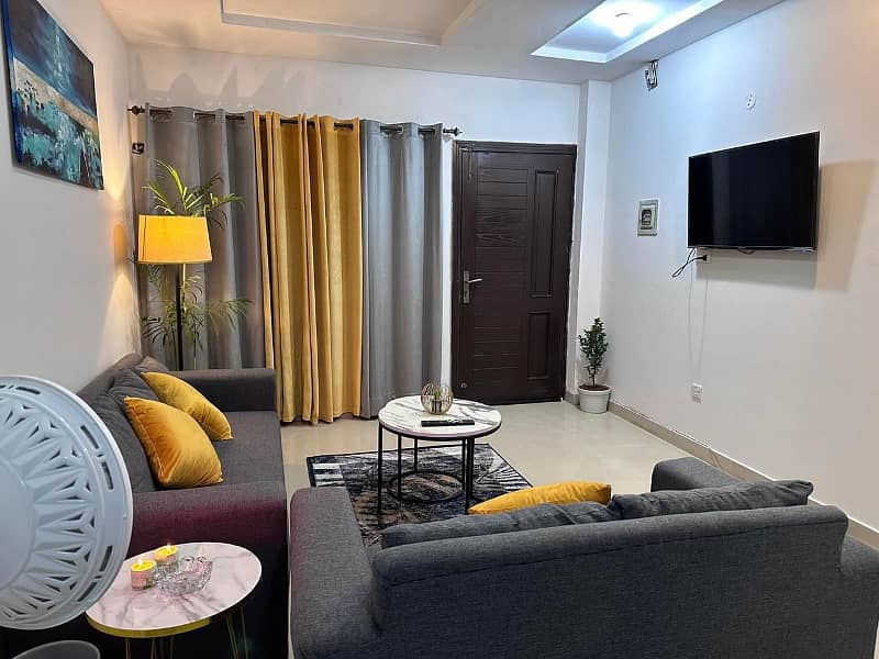 Furnished one bedroom apartment for rent in phase 4 civic centre bahria town rawalpindi 11