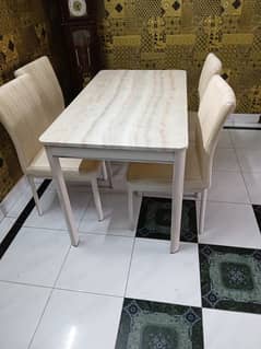 4 seater marble dining table
