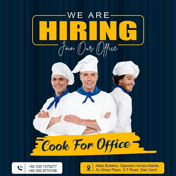 Hiring Cook for Office 1