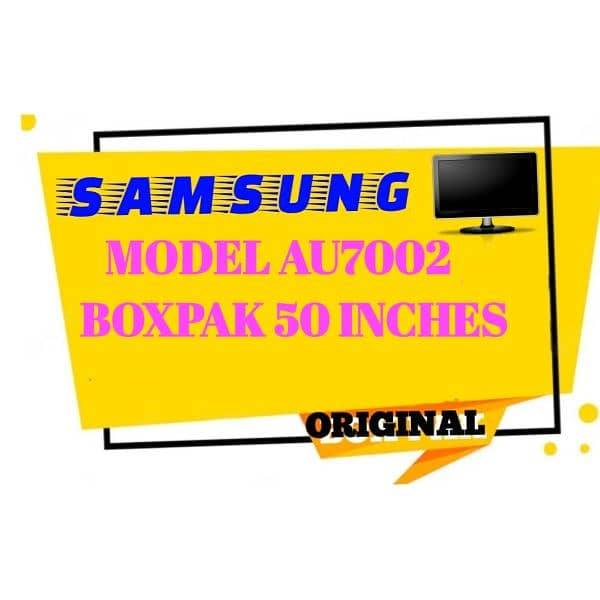 SAMSUNG 50 AU7000  SAMRAT UHD 4K HDR TV ORIGINAL 9