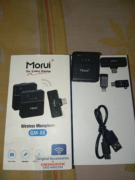 morui wire less mic apple android c tipe auto connecting 2