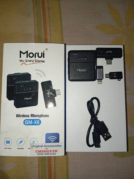 morui wire less mic apple android c tipe auto connecting 3