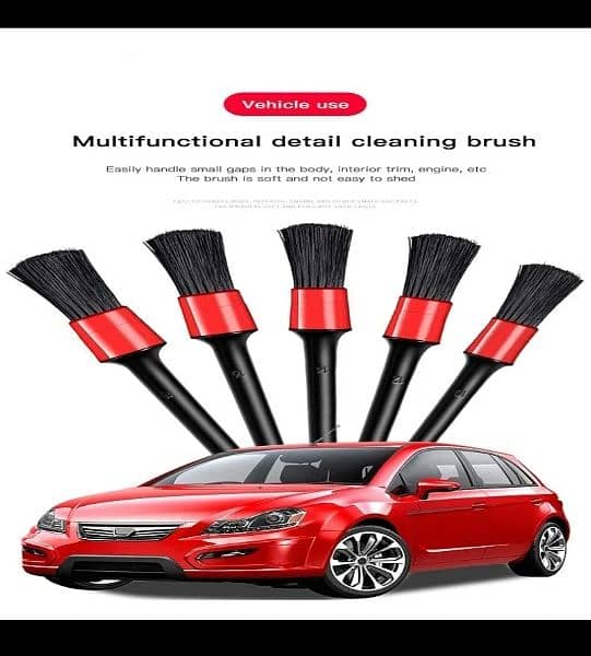 5pcs Car Wash Brush Soft Brush Detail Brush Automotive Interior 5