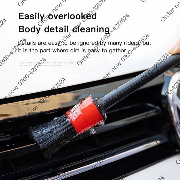 5pcs Car Wash Brush Soft Brush Detail Brush Automotive Interior 6