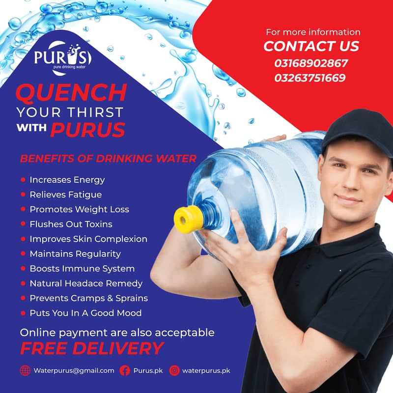 Purus 19-Litre Bottle Delivery Service for Home and Offices 1