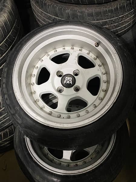 15 inch deep dish stylish rim and tyre 0