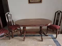 Wooden Dining Table set with 3 Chairs