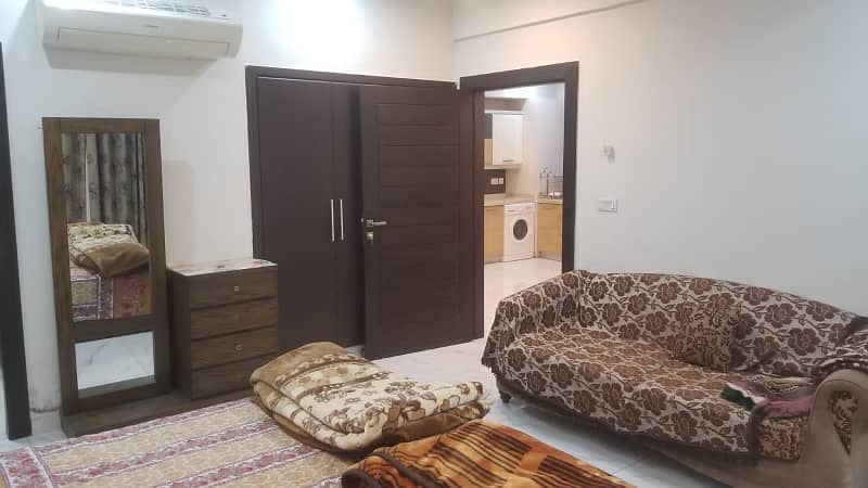 1 bed full furnished flat available for rent in hights 2 extension phase 4 bahira town Rawalpindi 6