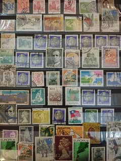Vintage Postage Stamp Collection Book different countries Stamps.