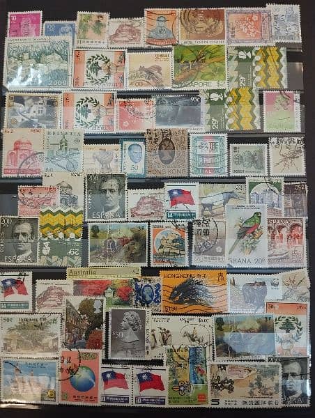 Vintage Postage Stamp Collection Book different countries Stamps. 9