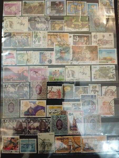 Vintage Postage Stamp Collection Book different countries Stamps. 10