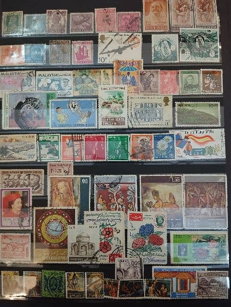 Vintage Postage Stamp Collection Book different countries Stamps. 13