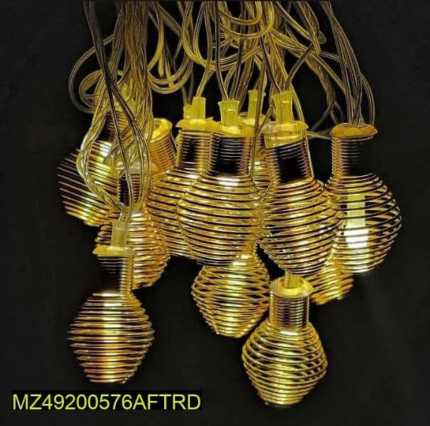 Spring Coil Light String Metal Lamps Pack Of 14 1