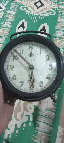 Antique Blangy Vintage 1920 Table Clock brass Alram Classic France 0
