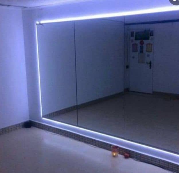 LED lights mirror 6 mm ghani glass 1200 square feet 1