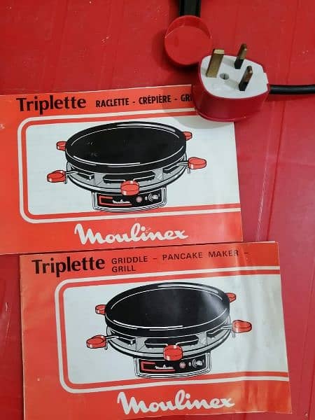 Moulinex Triplette Grill Griddle Pancake Maker, Imported 2