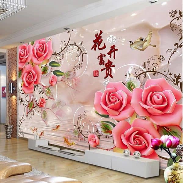 wallpaper roll /3d wallpaper /wallpaper flowers style/3d moral 8