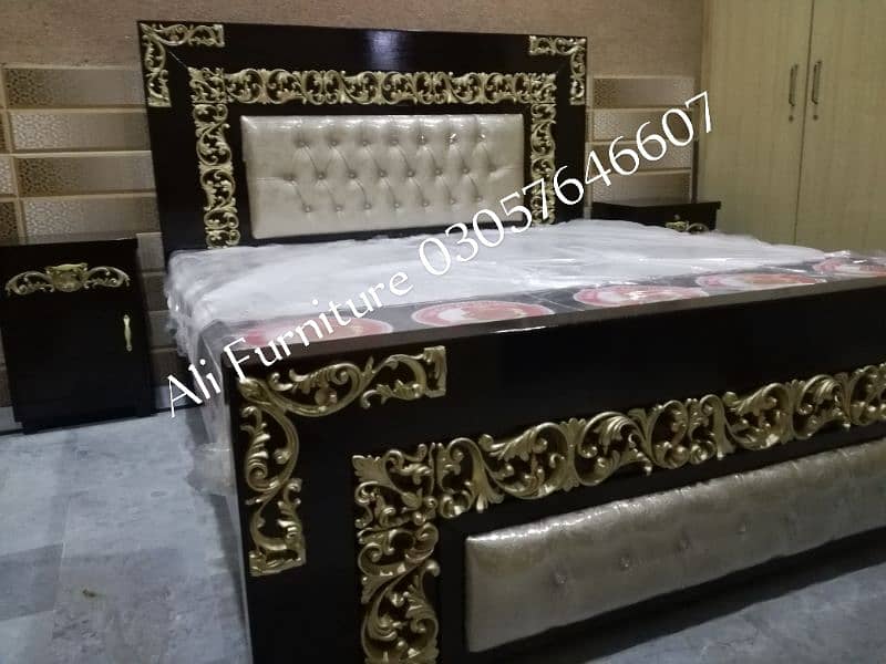 Double bed, King bed, latest wooden double bed 6