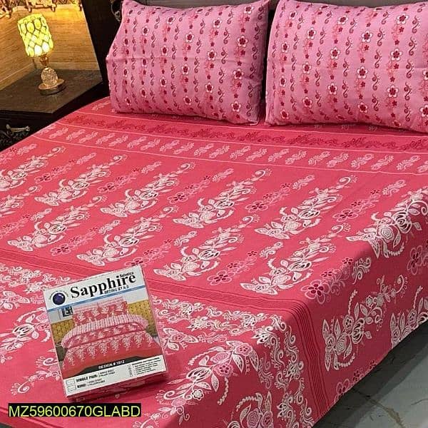 3 PC's Cotton Double bedsheet with Free home Delivery 1
